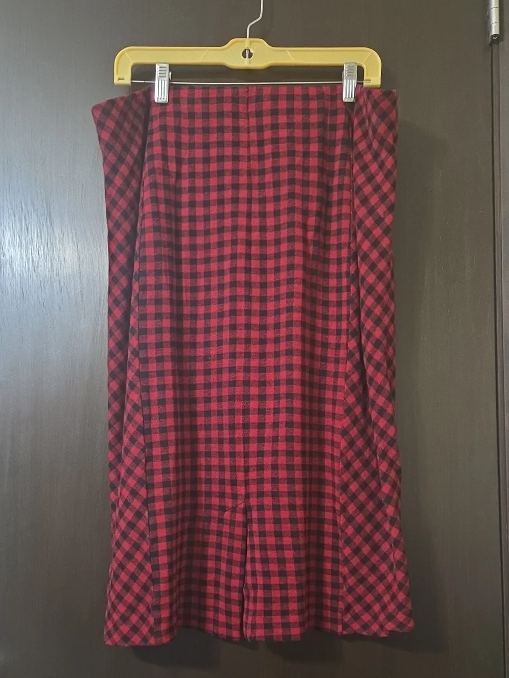 J Jill Skirt with lining red/black elastic waist Large
